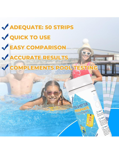 Kit de Prueba de Fosfato SaySummer - 50 Tiras para Piscina
