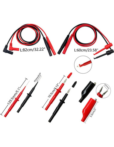 Kit de Prueba Multímetro Aidetek 600V 1A CATII 1000V