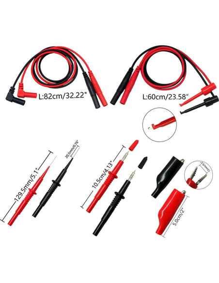 Kit de Prueba Multímetro Aidetek 600V 1A CATII 1000V