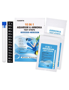 Tiras de Prueba para Acuarios FUNSWTM 10 en 1 Amoniaco pH