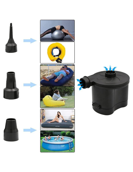Bomba de Aire Eléctrica Inalámbrica 3T6B para Inflables