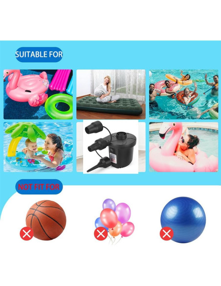 Bomba de Aire Eléctrica Aida & Hani 450 LPM 3 Boquillas Negra