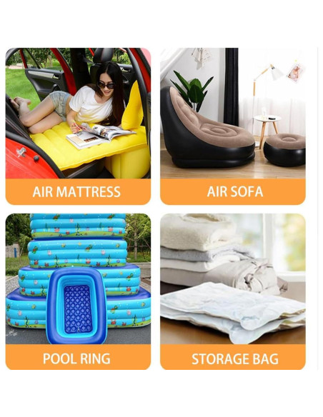 Bomba de Aire Eléctrica Aida & Hani 450 LPM 3 Boquillas Negra