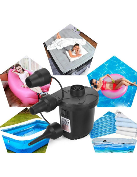 Bomba de Aire Eléctrica Aida & Hani 450 LPM 3 Boquillas Negra