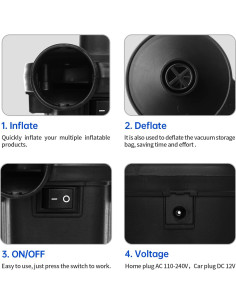 Bomba de aire eléctrica Jaokiy 420 LPM con 3 boquillas 2