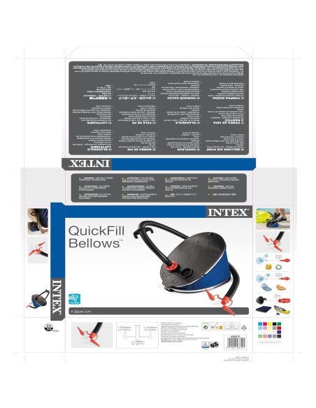 Bomba de Pie Manual Intex 30cm - Inflador de Flotadores