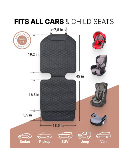 Protector de Asiento de Coche Owleys CSPblack01 Negro Impermeable