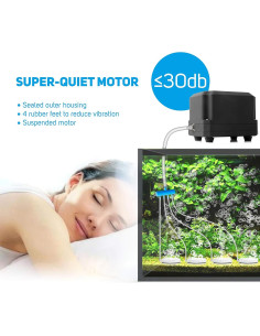 Bomba de Aire Silenciosa PONDFORSE 30L/min 20W Ajustable 2