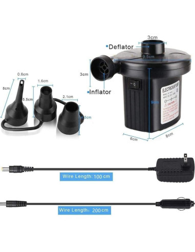 Bomba de Aire Eléctrica FBve 100-240V/12V DC Portátil 50W