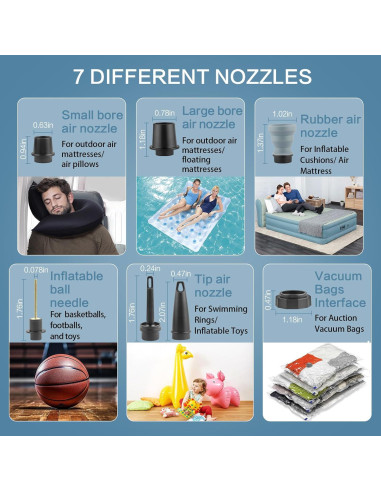 Mini Inflador de Aire Portátil XINBAOHONG 2000mAh USB-C