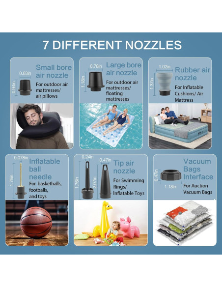 Mini Inflador de Aire Portátil XINBAOHONG 2000mAh USB-C