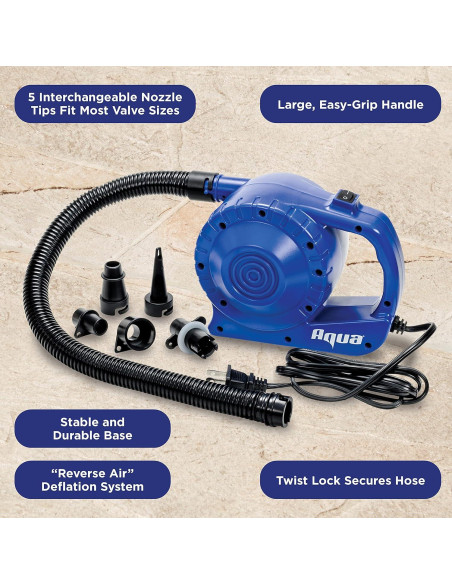 Bomba de Aire Eléctrica Aqua LEISURE 110V 470 LPM