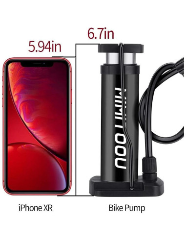 Bomba de Bicicleta MIMITOOU Mini Portátil Aluminio 350g
