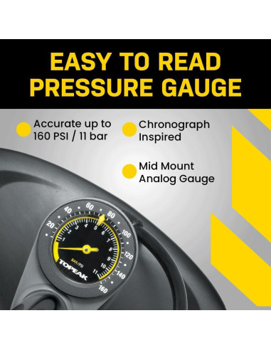 Bomba de pie Topeak JoeBlow Max HP 160 PSI 11 Bar