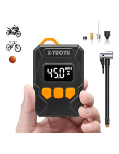 Mini bomba de bicicleta X-TUOTU Y-QB08 con manómetro