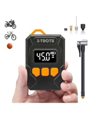Mini bomba de bicicleta X-TUOTU Y-QB08 con manómetro