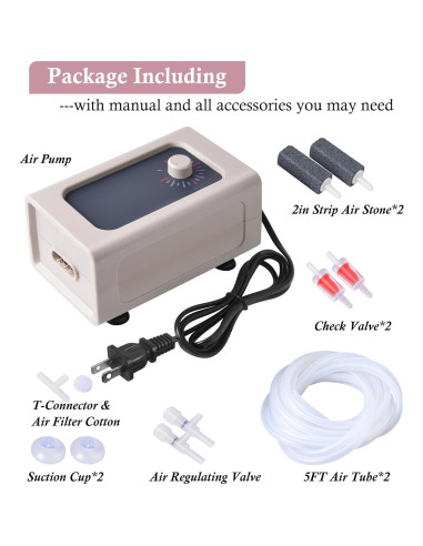 Bomba de Aire HITOP 7W 150GPH para Acuario 50-300 Galones