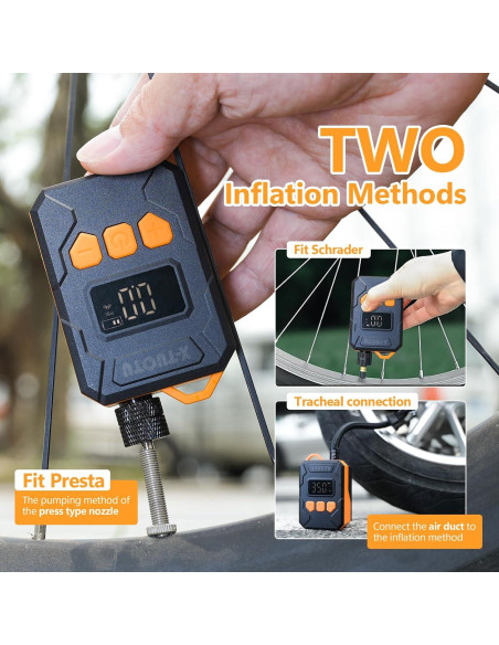 Mini bomba de bicicleta X-TUOTU Y-QB08 con manómetro