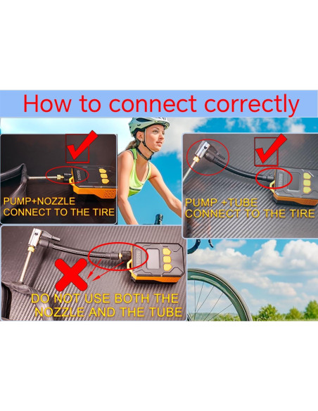 Mini bomba de bicicleta X-TUOTU Y-QB08 con manómetro