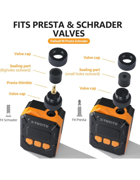 Mini bomba de bicicleta X-TUOTU Y-QB08 con manómetro