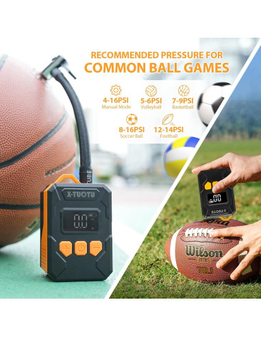 Mini bomba de bicicleta X-TUOTU Y-QB08 con manómetro