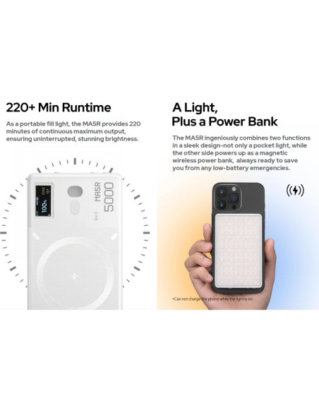 Luz LED RGB Godox MA5R para Selfies y Video 1800-10000K