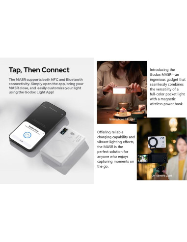 Luz LED RGB Godox MA5R para Selfies y Video 1800-10000K