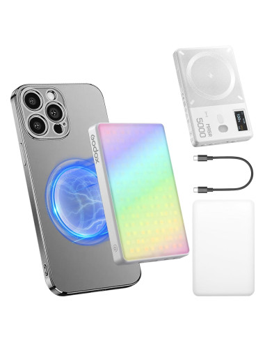 Luz de Selfie Godox MA5R Magnética RGB 14 Modos 1800K-10000K