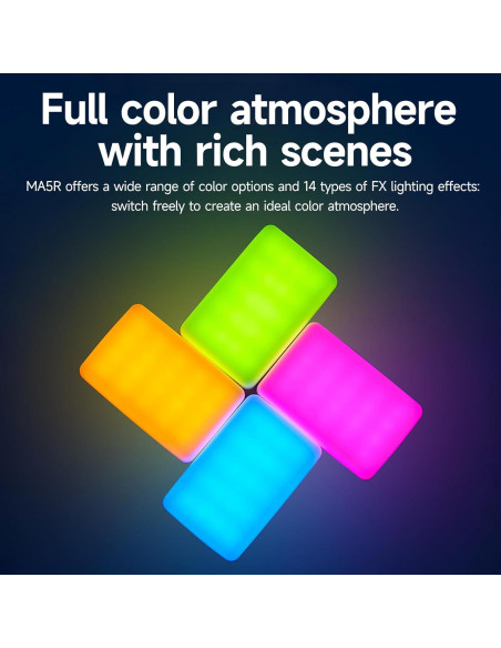 Luz de Selfie Godox MA5R Magnética RGB 14 Modos 1800K-10000K