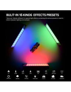 Luz de Cámara Godox M1 RGB LED Portátil 2500-8500K CRI 97+ 2