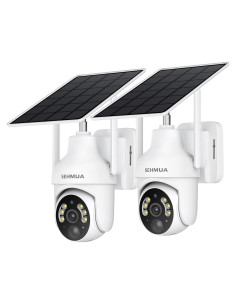 Cámaras de Seguridad Solar SEHMUA 2K Inalámbricas 360
