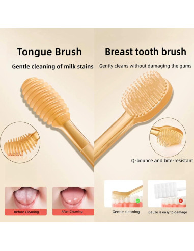 Cepillo de Dientes para Bebés FOREVIVE Ámbar 6-12 Meses