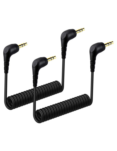 Paquete de 2 Cables de Micrófono 3.5mm Weishan Espiral