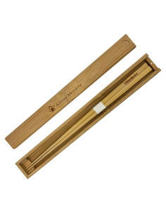Juego de Palillos Reutilizables de Bambú Mono Albino 23.5 cm