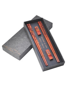 Juego de Palillos de Madera Reutilizables Kenpal Dragón y Fénix