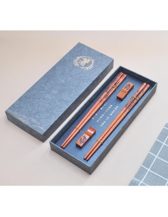 Juego de Palillos de Madera Reutilizables Kenpal Dragón y Fénix 2