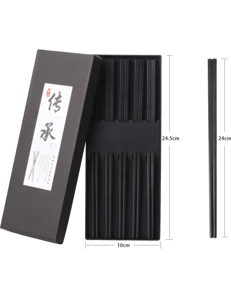 10 Pares de Palillos de Fibra de Vidrio Lusanville 24 cm