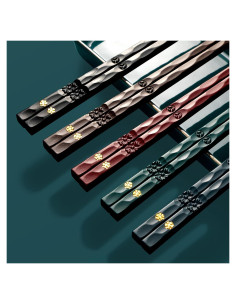 5 Pares de Palillos de Fibra de Vidrio Helerkol 24 cm Antideslizantes