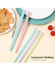 Palillos Reutilizables de Fibra de Vidrio ITXIYC 24 cm Antideslizantes 2