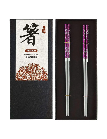 Palillos de Acero Inoxidable HMM 23.5 cm Antideslizantes 2P