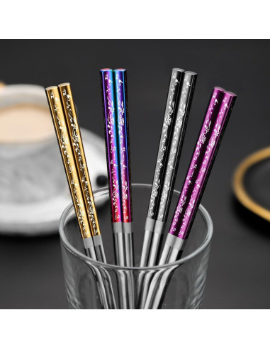 Palillos de Acero Inoxidable HMM 23.5 cm Antideslizantes 2P