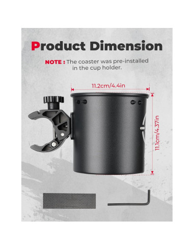 Soporte para Taza KEMIMOTO para Motocicleta y ATV 32oz