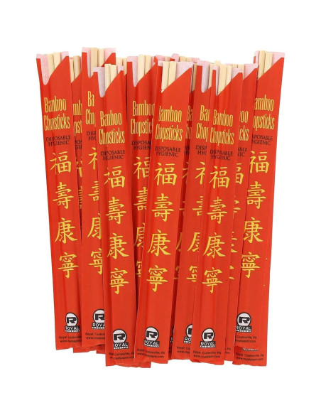 Palillos de bambú desechables Homerite 200 pares 22,86 cm