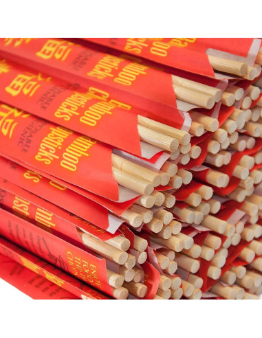 Palillos de bambú desechables Homerite 200 pares 22,86 cm