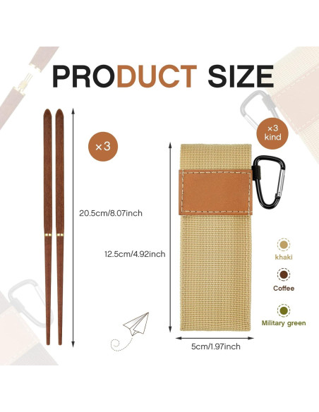 Palillos de Madera Plegables Cunhill 20.5 cm Reutilizables