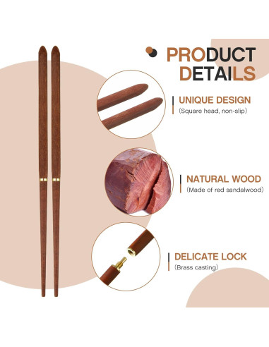 Palillos de Madera Plegables Cunhill 20.5 cm Reutilizables