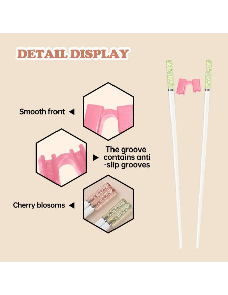 7 Pares de Palillos Reutilizables de Entrenamiento LYART