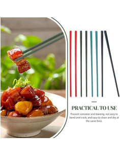 4 Pares de Palillos de Silicona SHOWERORO Resistentes al Calor 2