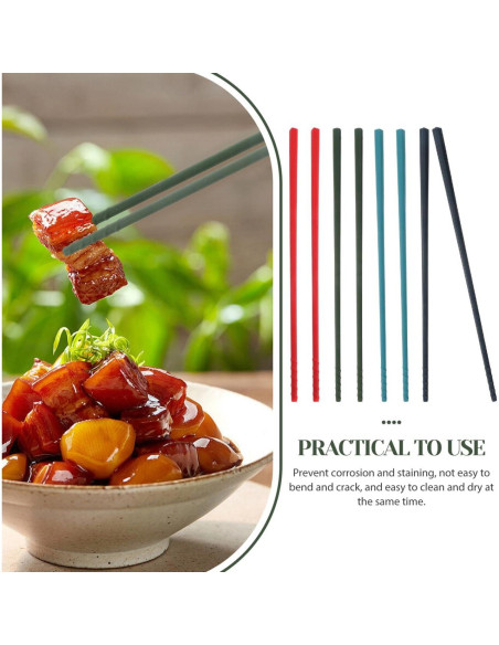 4 Pares de Palillos de Silicona SHOWERORO Resistentes al Calor