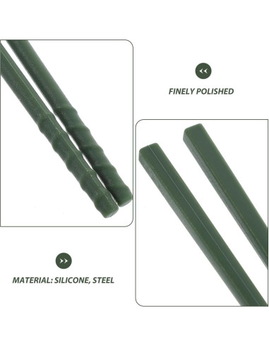 4 Pares de Palillos de Silicona SHOWERORO Resistentes al Calor